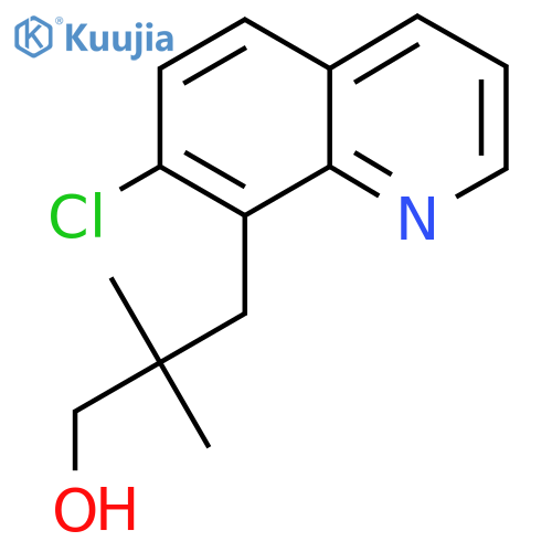3-(7-chloroquinolin-8-yl)-2,2-dimethylpropan-1-ol structure