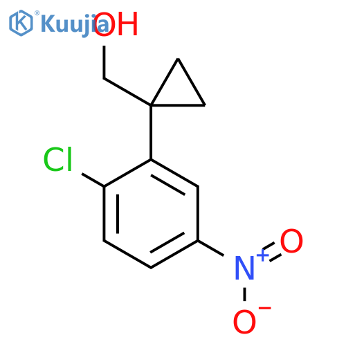 1-(2-chloro-5-nitrophenyl)cyclopropylmethanol structure