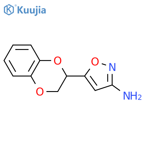 5-(2,3-dihydro-1,4-benzodioxin-2-yl)-1,2-oxazol-3-amine structure