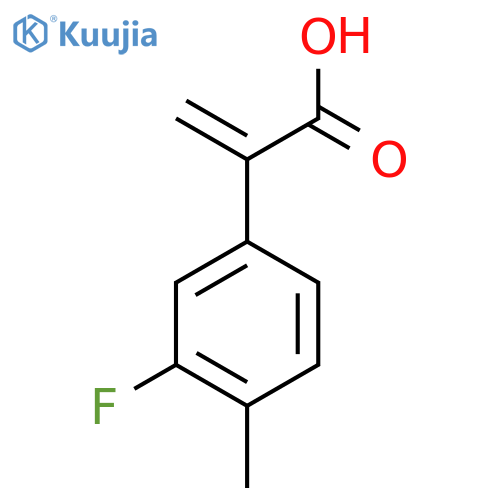 2-(3-fluoro-4-methylphenyl)prop-2-enoic acid structure