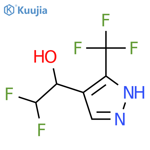 2,2-difluoro-1-3-(trifluoromethyl)-1H-pyrazol-4-ylethan-1-ol structure