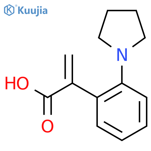 2-2-(pyrrolidin-1-yl)phenylprop-2-enoic acid structure