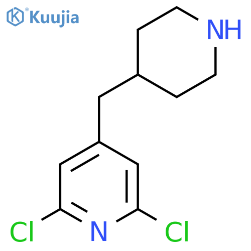 2,6-dichloro-4-(piperidin-4-yl)methylpyridine structure
