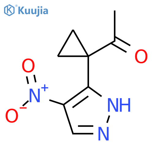 1-1-(4-nitro-1H-pyrazol-3-yl)cyclopropylethan-1-one structure