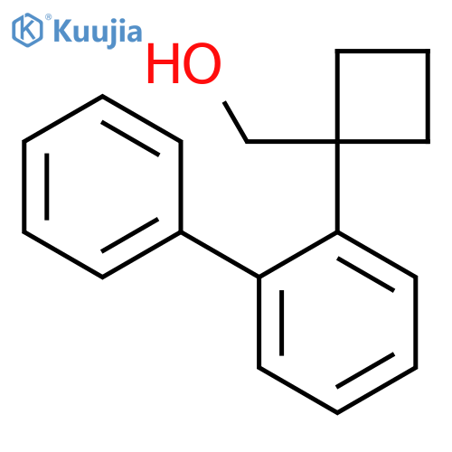 1-(2-phenylphenyl)cyclobutylmethanol structure
