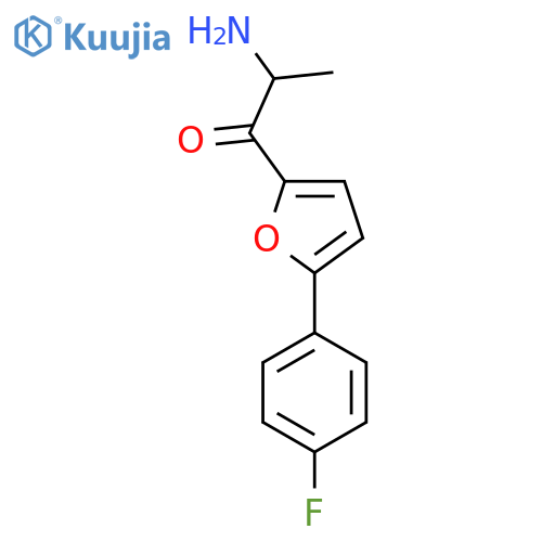 2-amino-1-5-(4-fluorophenyl)furan-2-ylpropan-1-one structure