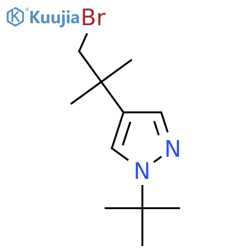 4-(1-bromo-2-methylpropan-2-yl)-1-tert-butyl-1H-pyrazole structure