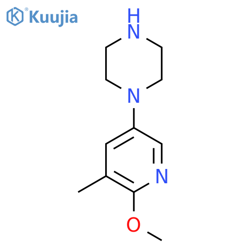 1-(6-methoxy-5-methylpyridin-3-yl)piperazine structure