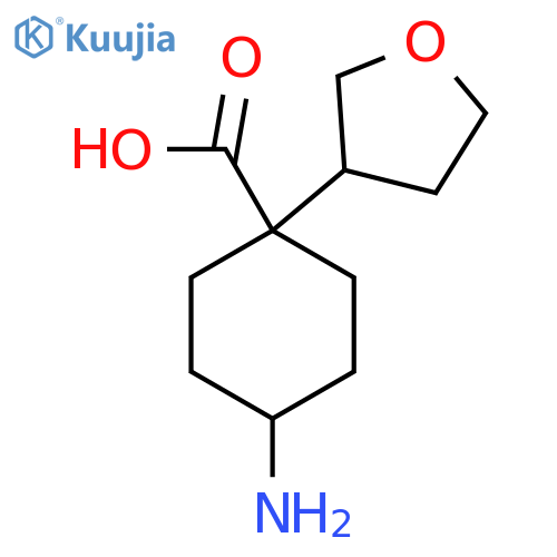 4-amino-1-(oxolan-3-yl)cyclohexane-1-carboxylic acid structure
