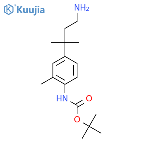 tert-butyl N-4-(4-amino-2-methylbutan-2-yl)-2-methylphenylcarbamate structure