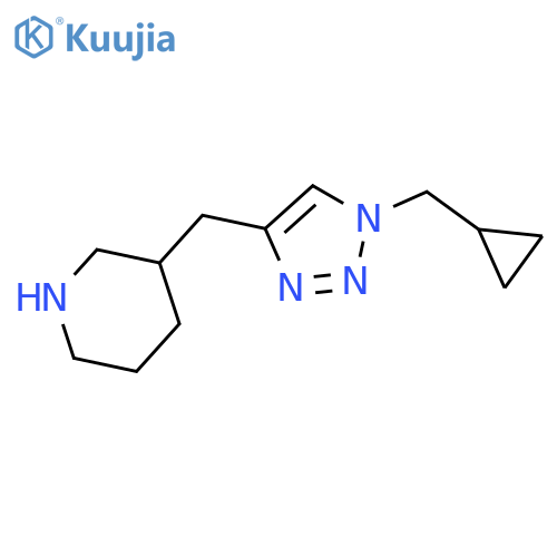 3-{1-(cyclopropylmethyl)-1H-1,2,3-triazol-4-ylmethyl}piperidine structure