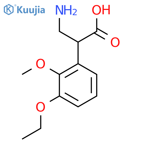 3-amino-2-(3-ethoxy-2-methoxyphenyl)propanoic acid structure