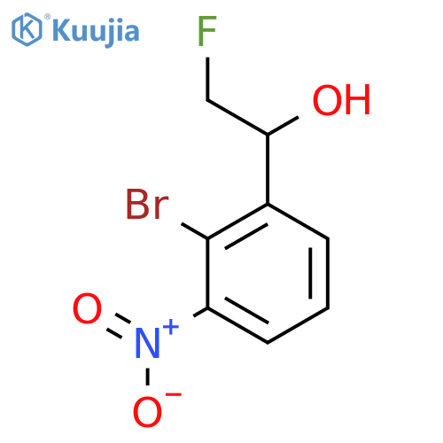 1-(2-bromo-3-nitrophenyl)-2-fluoroethan-1-ol structure