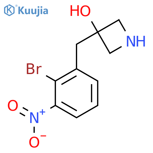 3-(2-bromo-3-nitrophenyl)methylazetidin-3-ol structure