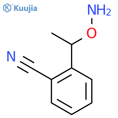 2-1-(aminooxy)ethylbenzonitrile structure