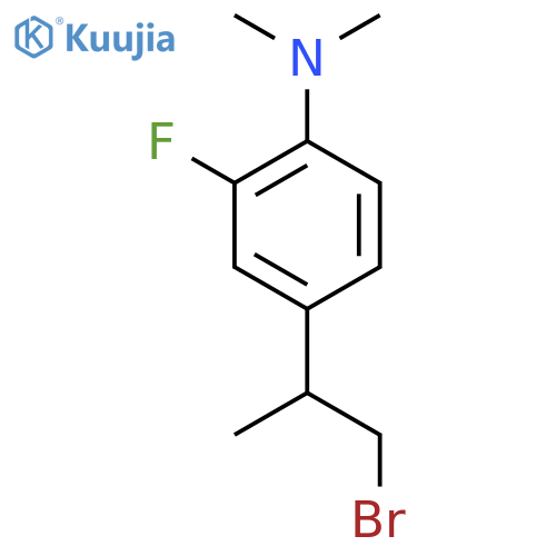 4-(1-bromopropan-2-yl)-2-fluoro-N,N-dimethylaniline structure