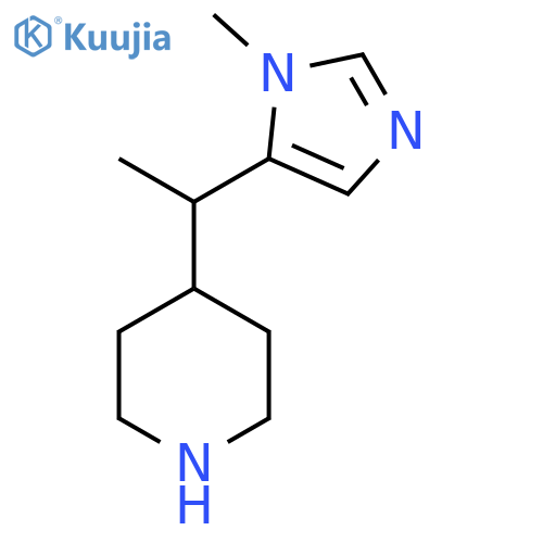 4-1-(1-methyl-1H-imidazol-5-yl)ethylpiperidine structure