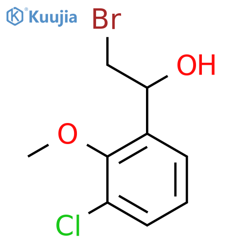 2-Bromo-1-(3-chloro-2-methoxyphenyl)ethan-1-ol structure