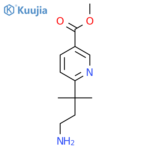 methyl 6-(4-amino-2-methylbutan-2-yl)pyridine-3-carboxylate structure
