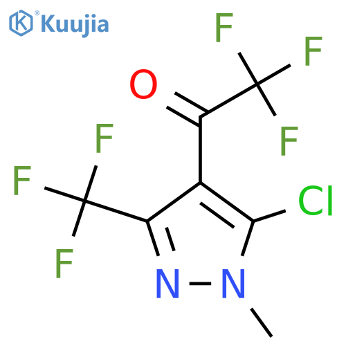 1-5-chloro-1-methyl-3-(trifluoromethyl)-1H-pyrazol-4-yl-2,2,2-trifluoroethan-1-one structure