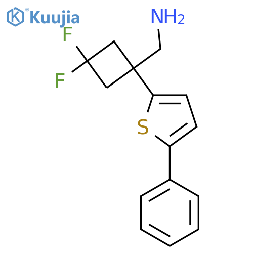 3,3-difluoro-1-(5-phenylthiophen-2-yl)cyclobutylmethanamine structure