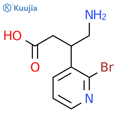 4-amino-3-(2-bromopyridin-3-yl)butanoic acid structure