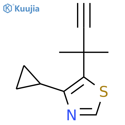 4-cyclopropyl-5-(2-methylbut-3-yn-2-yl)-1,3-thiazole structure