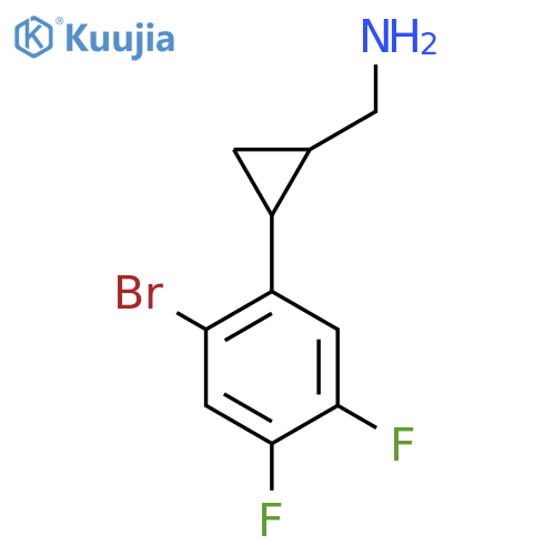 2-(2-bromo-4,5-difluorophenyl)cyclopropylmethanamine structure