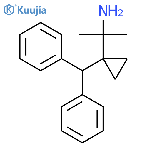 2-1-(diphenylmethyl)cyclopropylpropan-2-amine structure