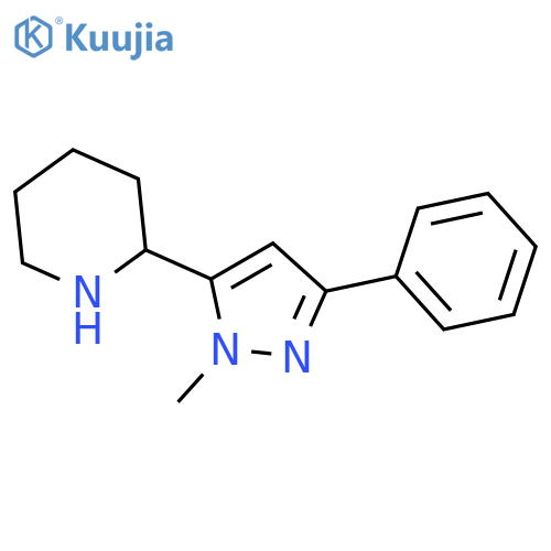 2-(1-methyl-3-phenyl-1H-pyrazol-5-yl)piperidine structure