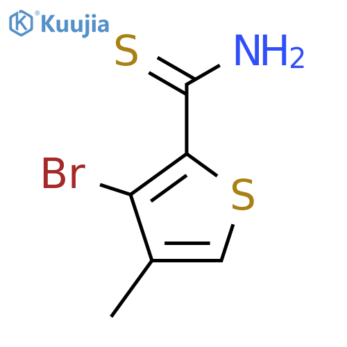3-bromo-4-methylthiophene-2-carbothioamide structure