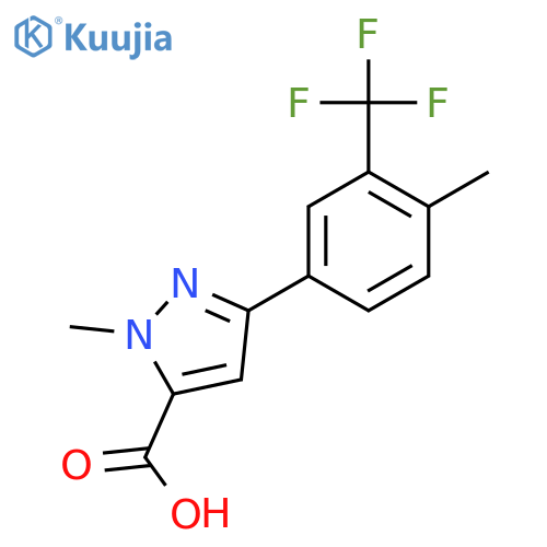 1-methyl-3-4-methyl-3-(trifluoromethyl)phenyl-1H-pyrazole-5-carboxylic acid structure