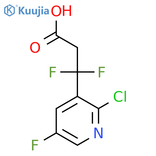 3-(2-Chloro-5-fluoropyridin-3-yl)-3,3-difluoropropanoic acid structure