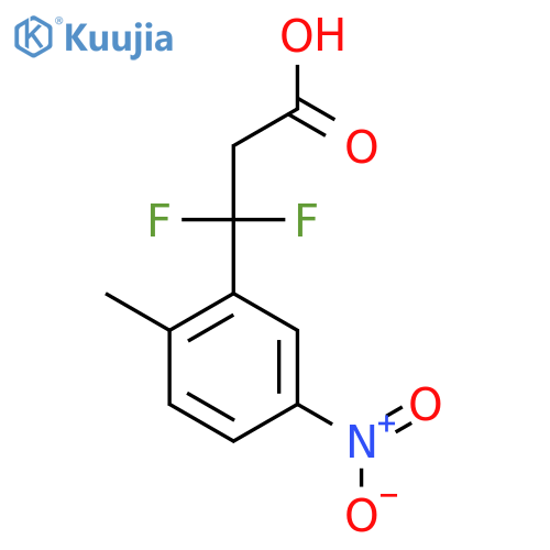 3,3-difluoro-3-(2-methyl-5-nitrophenyl)propanoic acid structure