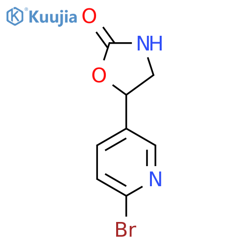 5-(6-bromopyridin-3-yl)-1,3-oxazolidin-2-one structure