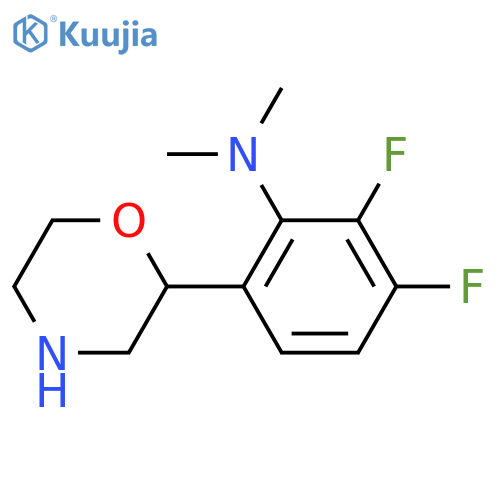 2,3-difluoro-N,N-dimethyl-6-(morpholin-2-yl)aniline structure