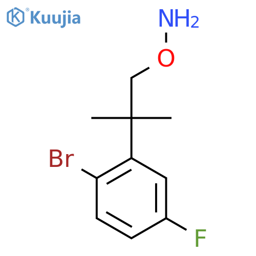 O-2-(2-bromo-5-fluorophenyl)-2-methylpropylhydroxylamine structure