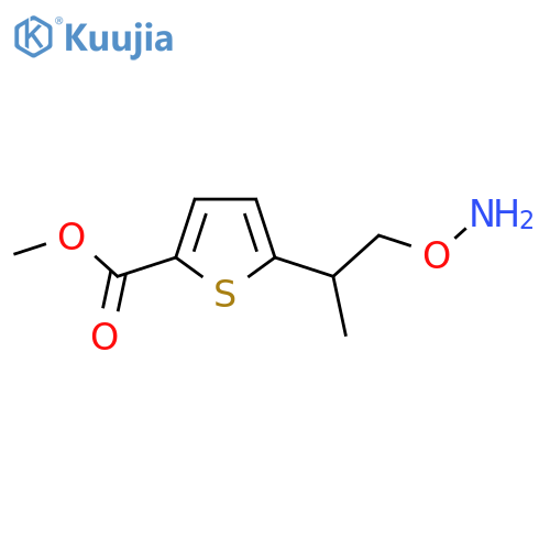 methyl 5-1-(aminooxy)propan-2-ylthiophene-2-carboxylate structure