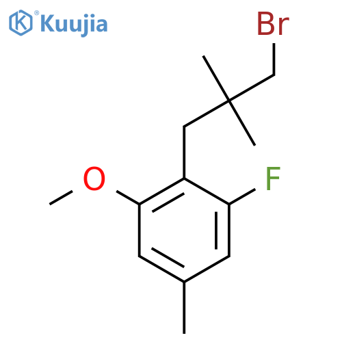 2-(3-bromo-2,2-dimethylpropyl)-1-fluoro-3-methoxy-5-methylbenzene structure