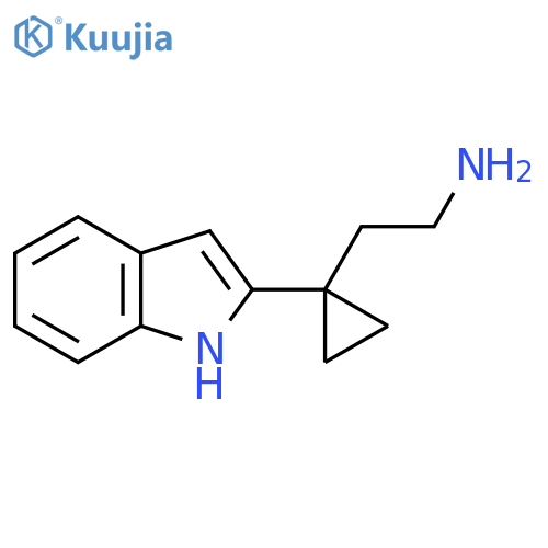 2-1-(1H-indol-2-yl)cyclopropylethan-1-amine structure