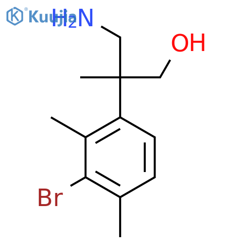 3-amino-2-(3-bromo-2,4-dimethylphenyl)-2-methylpropan-1-ol structure
