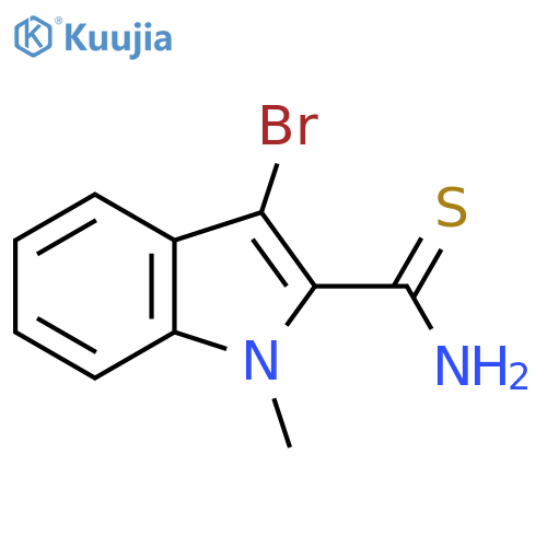 3-bromo-1-methyl-1H-indole-2-carbothioamide structure