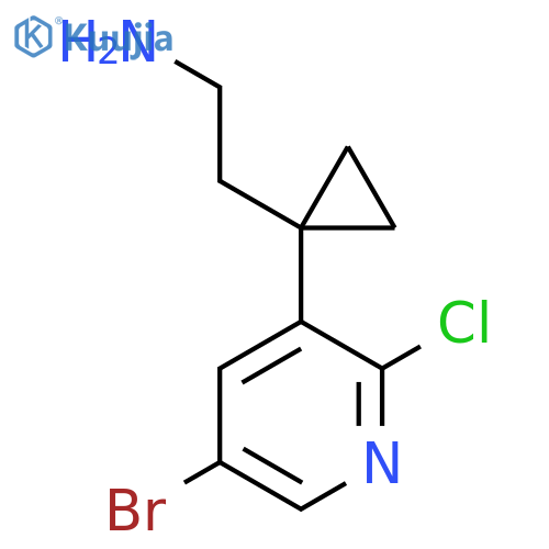 2-1-(5-bromo-2-chloropyridin-3-yl)cyclopropylethan-1-amine structure