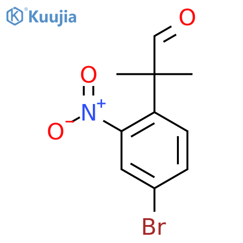 2-(4-bromo-2-nitrophenyl)-2-methylpropanal structure