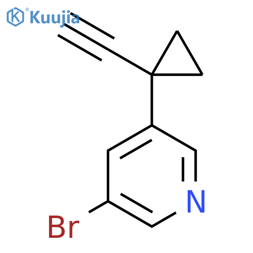 3-Bromo-5-(1-ethynylcyclopropyl)pyridine structure