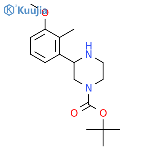 tert-butyl 3-(3-methoxy-2-methylphenyl)piperazine-1-carboxylate structure