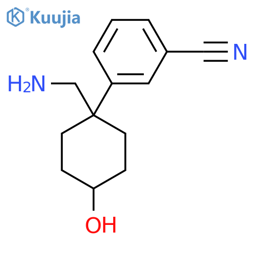3-1-(aminomethyl)-4-hydroxycyclohexylbenzonitrile structure
