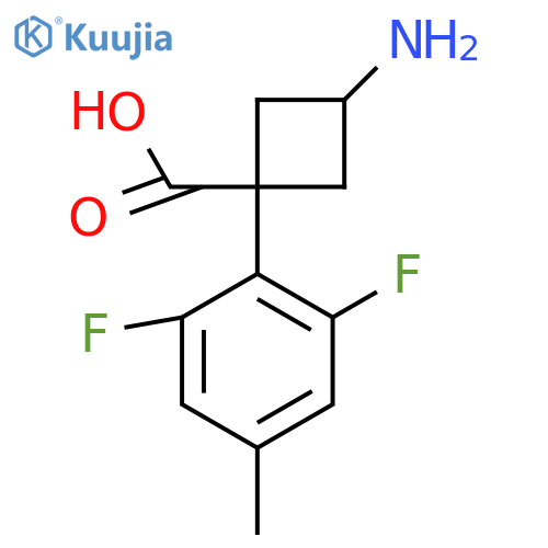 3-amino-1-(2,6-difluoro-4-methylphenyl)cyclobutane-1-carboxylic acid structure