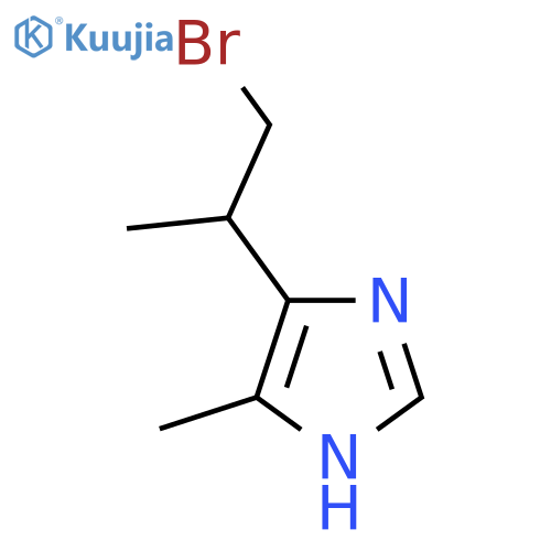 5-(1-bromopropan-2-yl)-4-methyl-1H-imidazole structure
