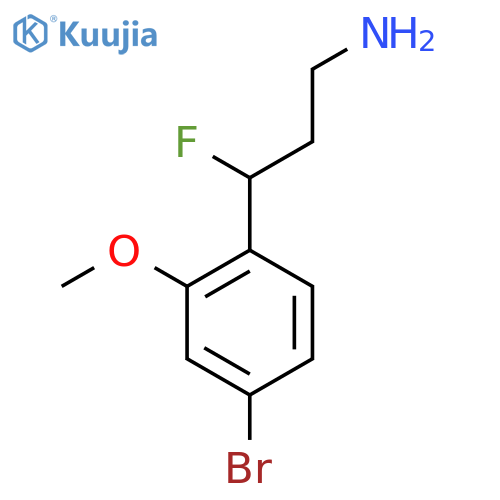 3-(4-bromo-2-methoxyphenyl)-3-fluoropropan-1-amine structure